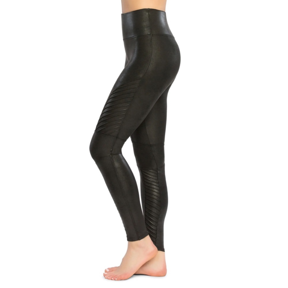 Spanx Faux Leather Moto Leggings - Picture 3 of 8